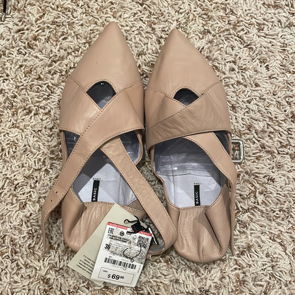 Zara slip-on ballet flats size 36